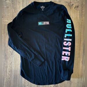 Hollister Black Long Sleeve with Vibrant City Print